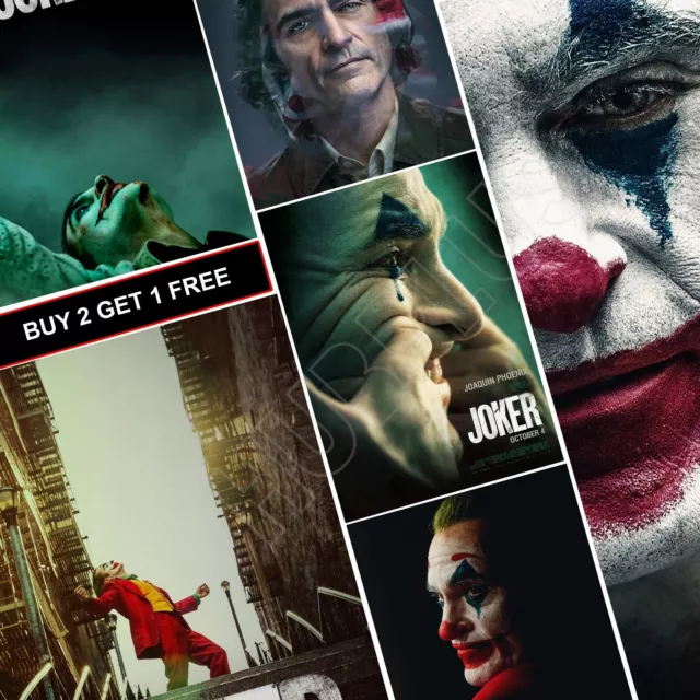 JOKER Movie Poster Print A3 A4 A5 A6 HD Wall Art BATMAN DC 2019 Cinema Decor