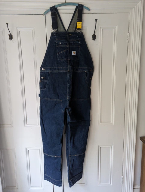 rugged flex denim bib overalls