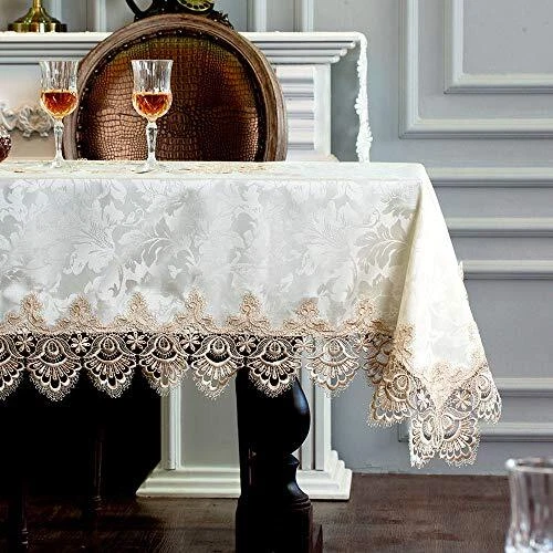 Lace Table Cloth Rectangle Summer Fall Antique Flower Decor Macrame