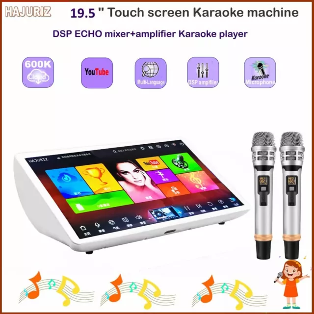 AU-HAJURIZ,Karaoke player,19.5'' 2TB HDD,5IN1 Amplifier,YouTube,Cloud,Smart AI