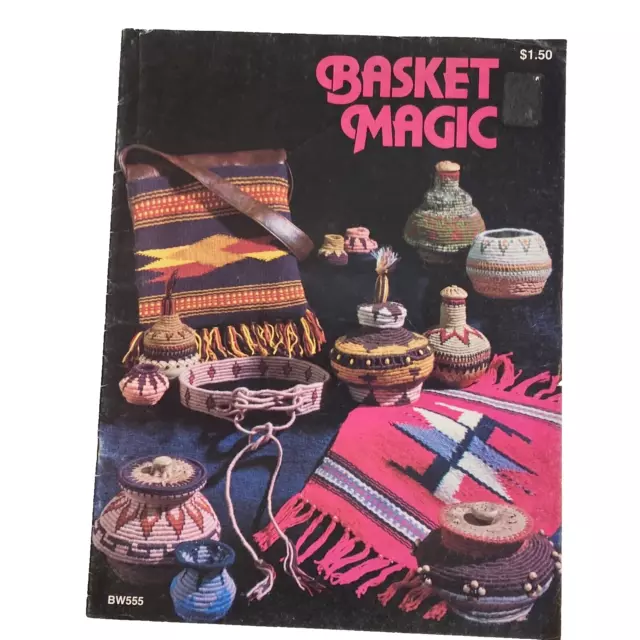 Folleto de canastas mágicas de fabricación de canasta BW8555 método de bobina indio americano 1977