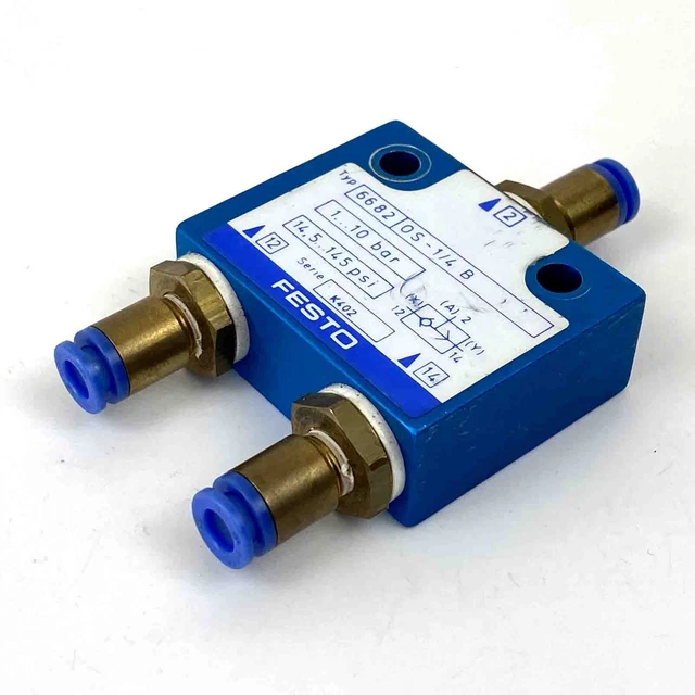 FESTO OS-1/4-B Valvola Pneumatica O Anello con Collegamenti (VE 2pz.) 6682, usato