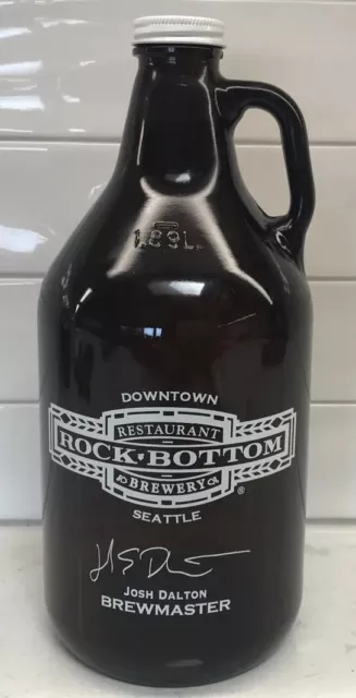 Rock Bottom Brewery - Downtown Seattle - 64 Oz Beer Growler Retired Brown Jug