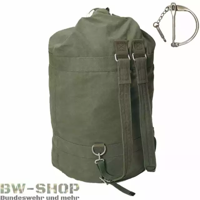 Original Bundeswehr Seesack 120L Mit Verschlussbügel Oliv Bw Transporttasche