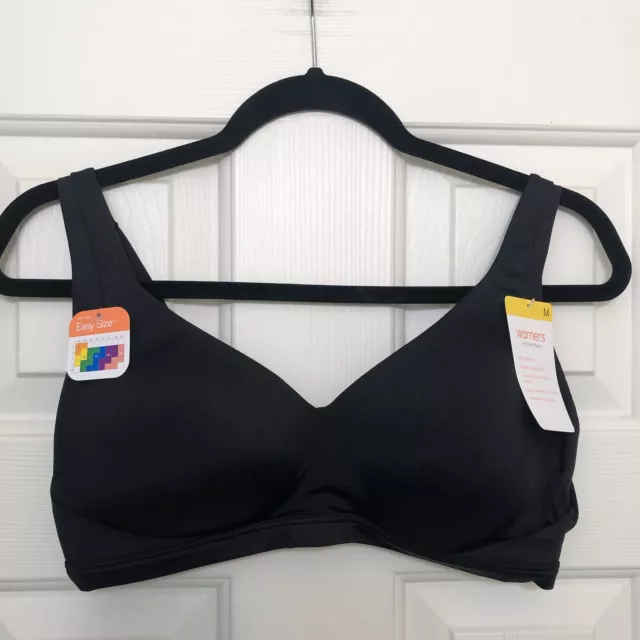 Warners No Side Effects Wireless Bra Women’s Size M Black See Size Chart Pic