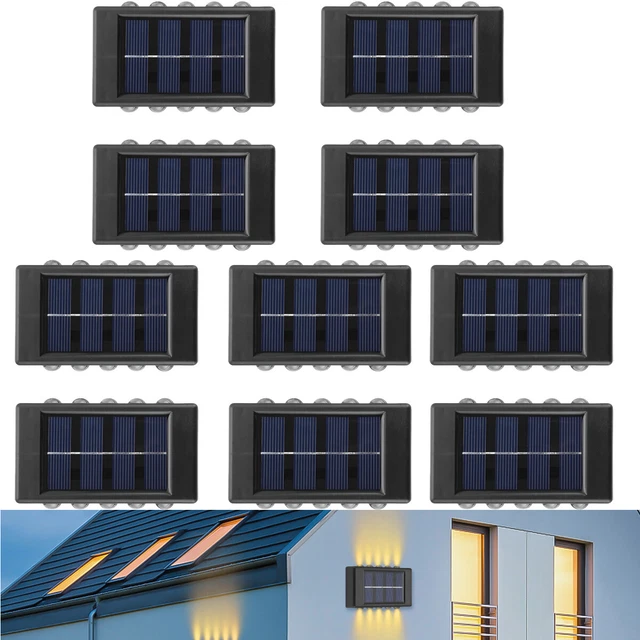 2-10X Solar LED Deck Lamp Path Garden Patio Pathway Stairs Step Fence Light Lamp