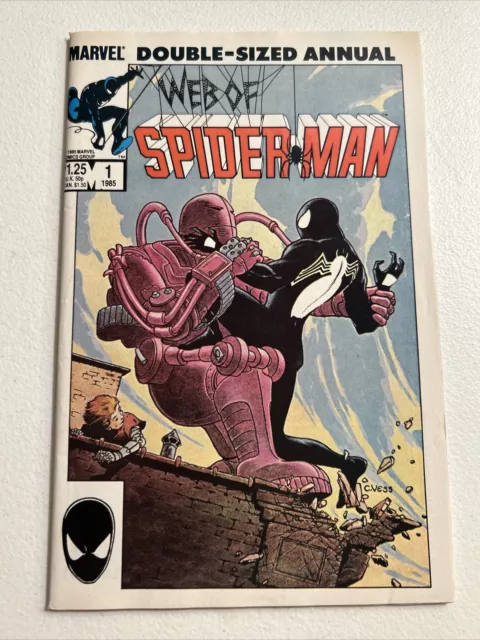 Marvel Comics Web Of Spiderman Double Sized Annual 1 1985