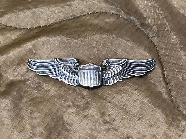 WW2 US ARMY Air Force Pilot Wings - 3 " sterling Pinback - Balfour ...