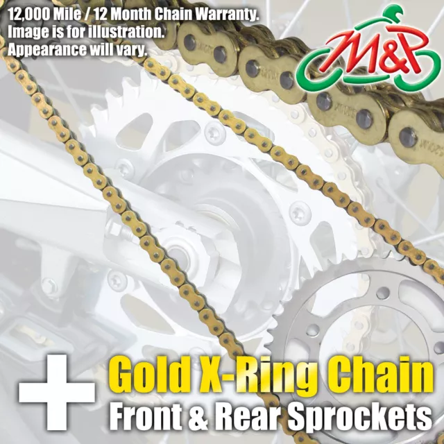 Chain and Sprocket Kit For Suzuki GS250 TT TX 1979 Gold XRing