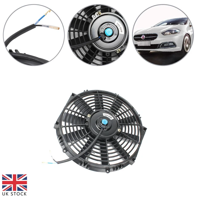 12" Universal Straight Blade Electric Cooling Radiator Fan Kit Set Car Push Pull