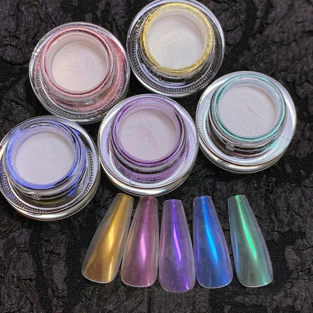 Polvos de uñas de inmersión degradado holográfico inmersión brillo arte decoración uñas I3N8