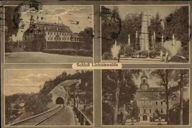 Schloss Lichtenwalde bei Niederwiesa 1920 Mehrbildkarte gelaufen nach Zwickau