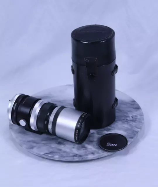 Sun Optics F4.8 85-210MM Auto Telephoto Zoom Camera Lens with Case - Vintage