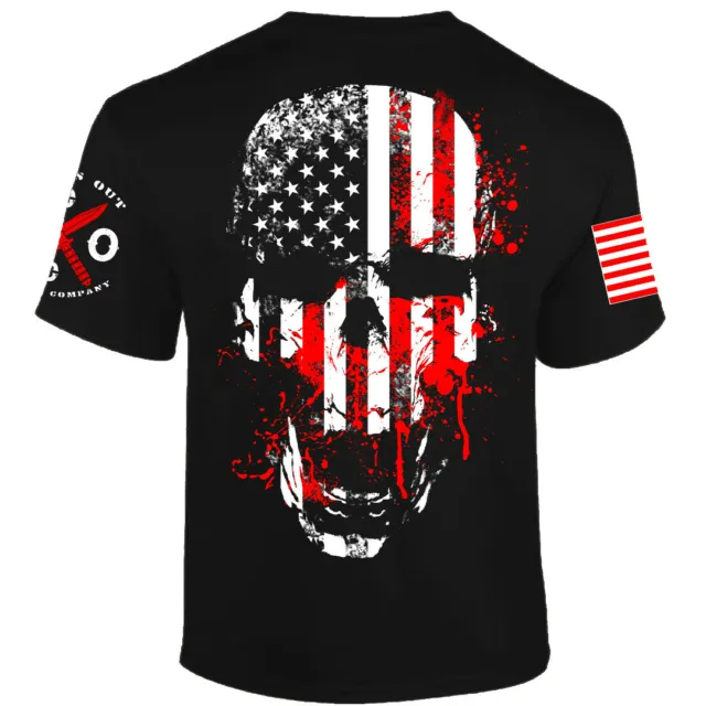 Camiseta Liberty or Death I Knives Out I Veterano I Militar I Bandera Calavera Patriota