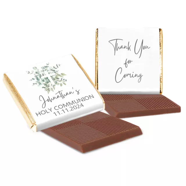 Personalised First Holy Communion Party Favours Chocolate Squares Thank You Gift