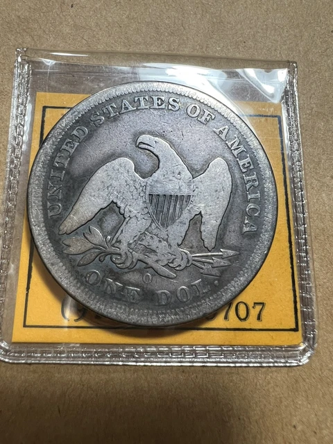 🎄 1860 O Seated Liberty Circulated Silver Dollar Very Nice Example $1