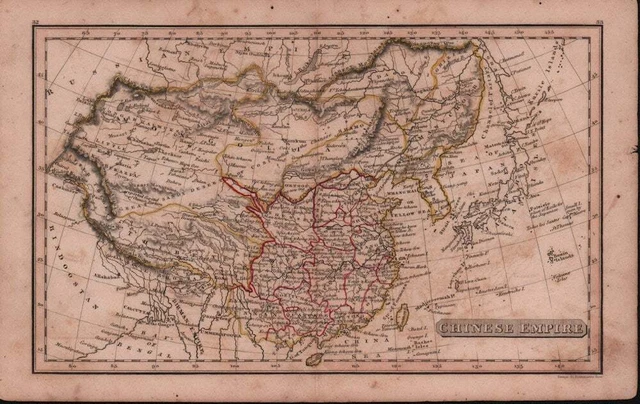 EARLY 19TH CENTURY MAP OF CHINA / Chinese Empire 1828