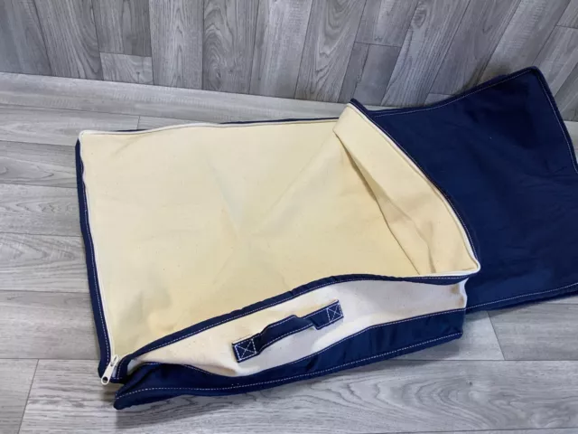 LL Bean Garment Canvas Travel Bag Foldable Storage Boat Excellent 39x18