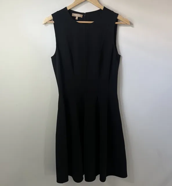 Michael Kors Collection Dress Size 8 Black Sheath Dress Virgin Wool Made Italy