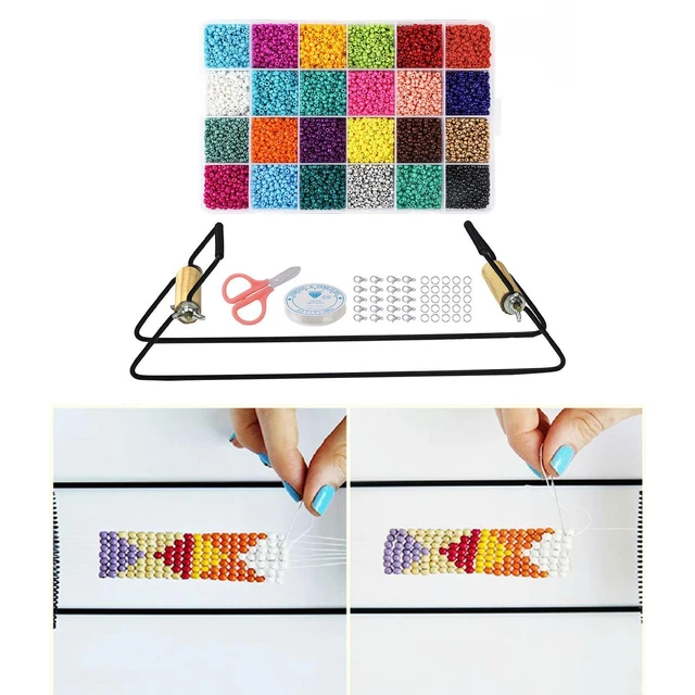 de métier à tisser à perles en métal 24 couleurs perles de rocaille