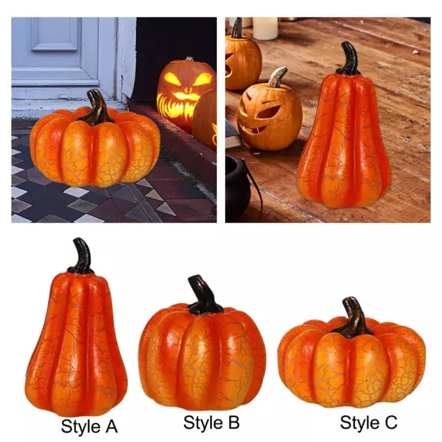 Fake Pumpkins Model Realistic Lifelike Photography Props Rustic Artificial