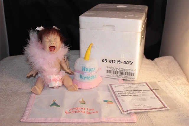 The Ashton-Drake Galleries "Singing The Birthday Blues" Porcelain Doll W/ C.o.a