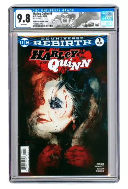 DC Comics HARLEY QUINN (2016) #1 * CGC 9.8 WHITE Pages SIENKIEWICZ Variant Cover