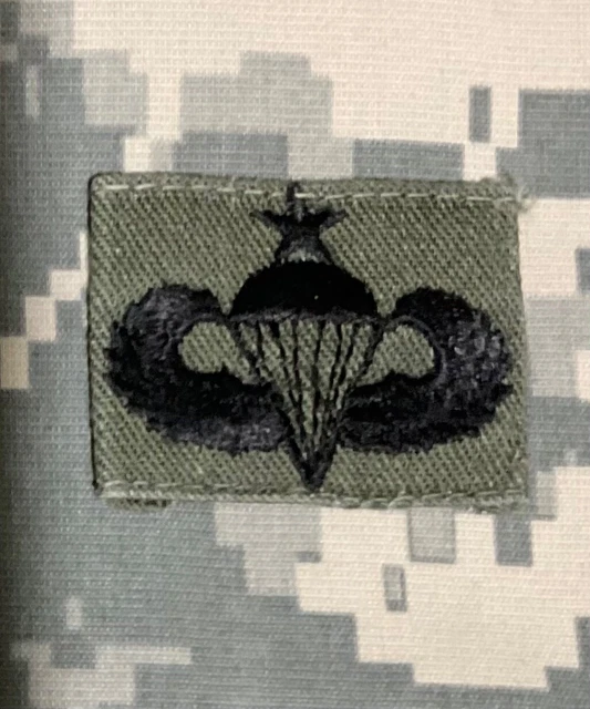 Subdeed US ARMY VIETNAM Era Senior Parachutist Subdued Cloth Wings Vintage £5. ...