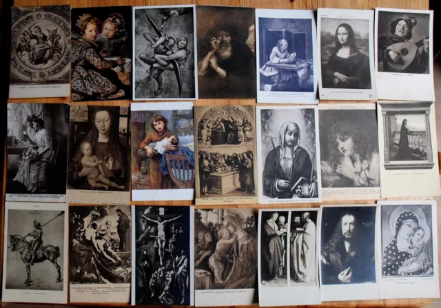Arts - Peinture - Tableaux - Lot de 60 cartes postales anciennes - 100 % CPA