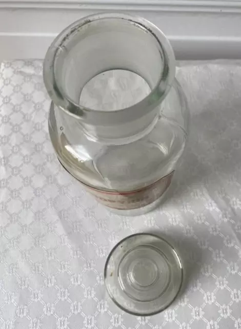 alte Medizin Flaschen Apotheke Offizin Standgefäße Schliff Stopfen 500 ml klar 2
