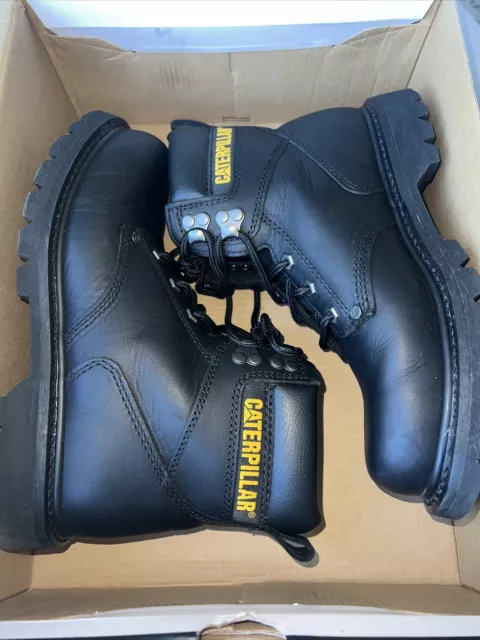 CATERPILLAR Men's Size 7 Wide | 6" Second Shift Soft Toe Boots Black P70043 NEW