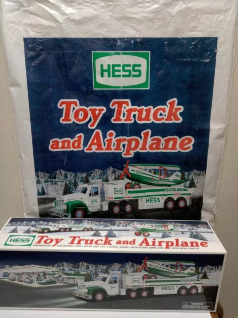 2002 - Hess Truck with Motorized Airplane - New in Box