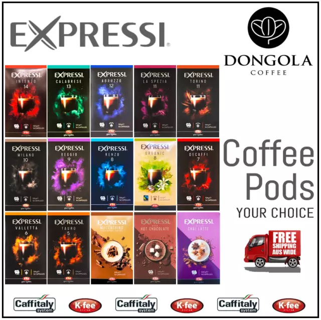 EXPRESSI Espresso Coffee Capsule Pods Multi-Box Selection Automatic Machines