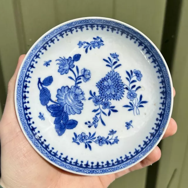 Fine Quality Antique Chinese Blue And White Dish 18th C Qing