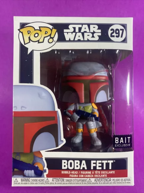 Funko Pop! Boba Fett Star Wars Bait Exclusive Sticker #297 Vintage Edition