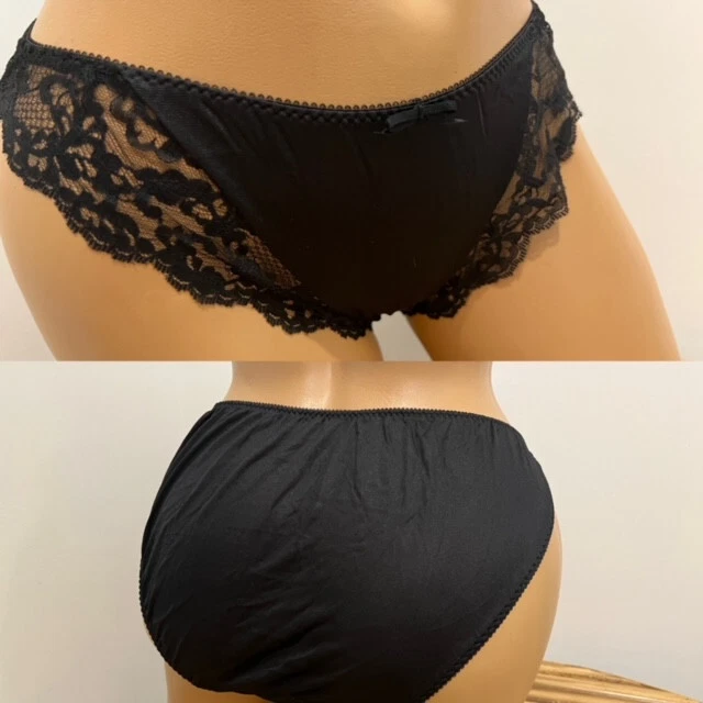 VINTAGE MAIDENFORM  SWEET NOTHINGS 90s SILKY NYLON & LACE BIKINI sz 6