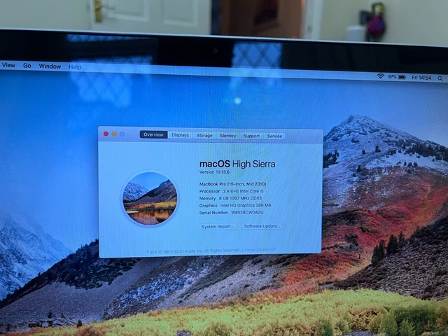 15" Apple MacBook Pro metà 2010 - Intel i5 2,4 GHz / 8 GB RAM / 256 GB SSD A1286 2