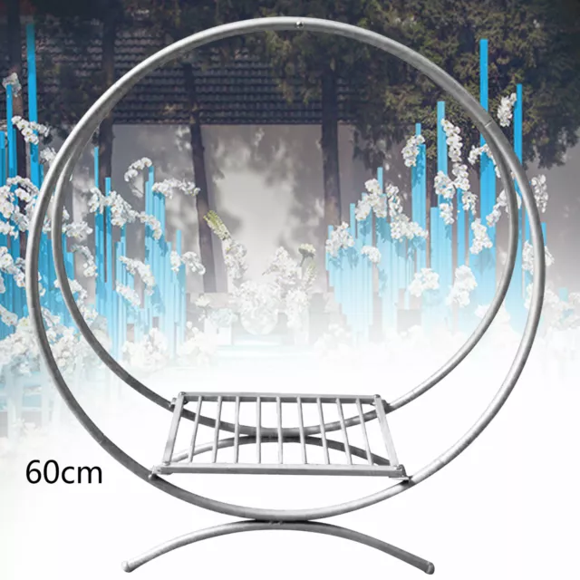 Silver 60cm Wedding Cake Stand Flower Stand Floral Hoop Wedding Decoration New