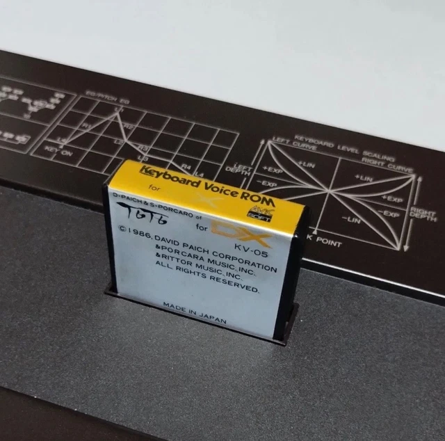 YAMAHA DX7 VOICE ROM 2 Cartucho de Datos Vintage Sintetizador