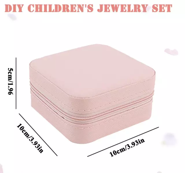 Girl's Gift DIY Charms Bracelet Making Kit + PU Leather Jewellery box Birthday 3