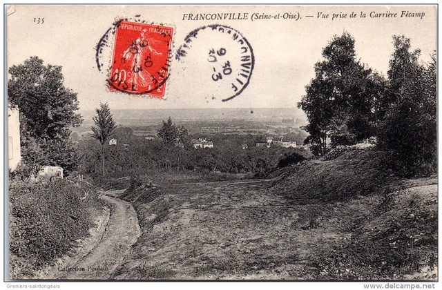 95 FRANCONVILLE - vue prise de la carriere Fecamp