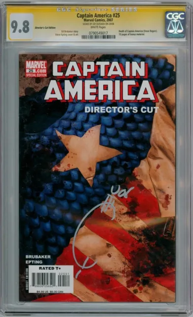 Captain America #25 Directors Cut Cgc 9.8 Signature Series Signed Joe Quesada