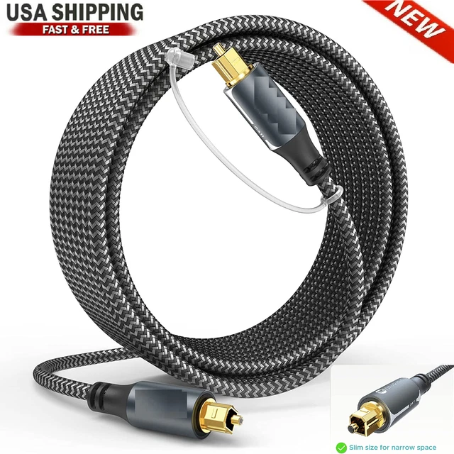 Toslink Optical Cable Digital Audio Sound Fiber Optic SPDIF Cord Wire Dolby DTS