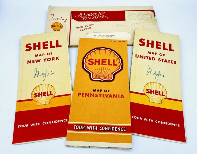 LOT OF 5 Shell Travel Maps / Roadmaps from Canada and United States ...
