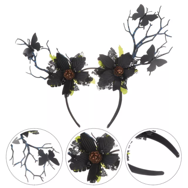 Halloween Fairy Ears Antler Headband Hair Accessories-RO