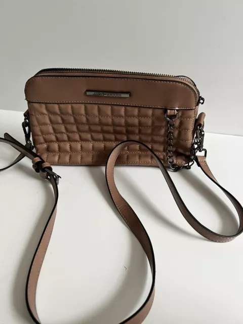 Steve Madden Purse Crossover Quilted Brown Bag