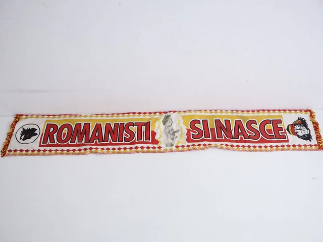 Paire D'Écharpes Ultra Roma Années 80 – Satin Falcao, Vintage Italie