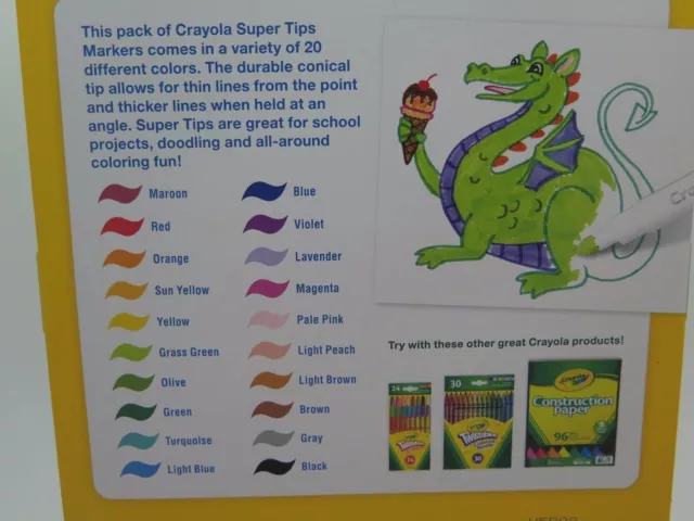 Crayola Super Tip Markers Washable 20Pk 58 8106 2