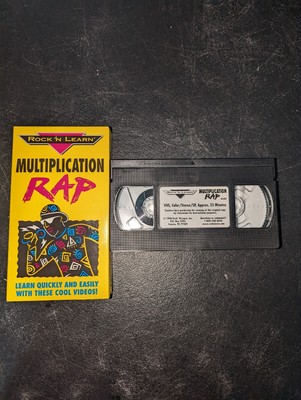 ROCK N LEARN  MULTIPLICATION RAP, VHS Tape Vintage 1999 RARE $24.90