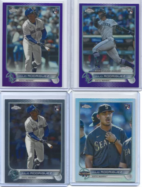 JULIO RODRIGUEZ ROOKIE 2022 TOPPS CHROME UPDATE #USC150, MARINERS